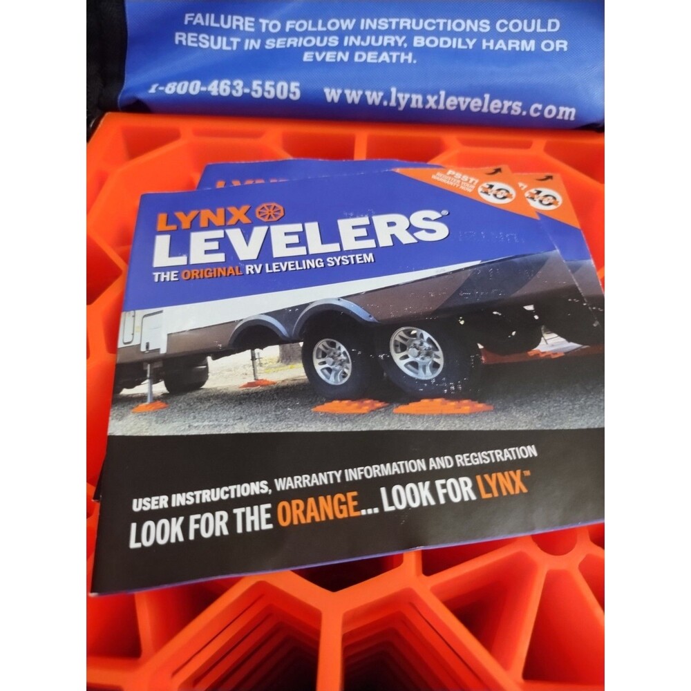 CAMPING LYNX LEVELERS FOR TRAILER, INTERLOCKING BLOCKS, 10-PACK W/CARRYING CASE